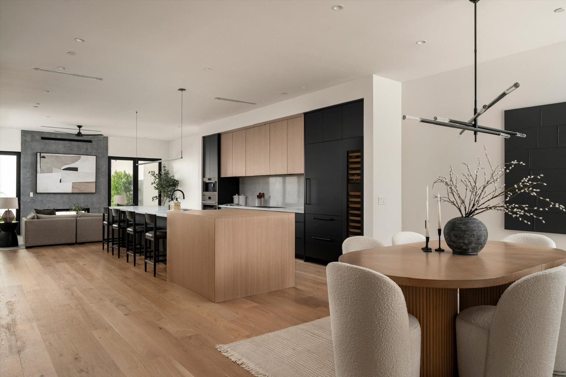 Dining room and kitchen