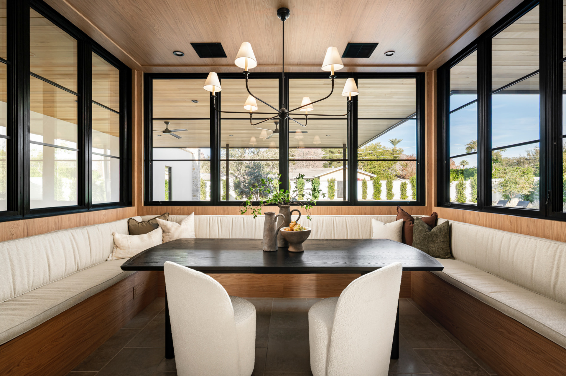 Window-lined dining nook
