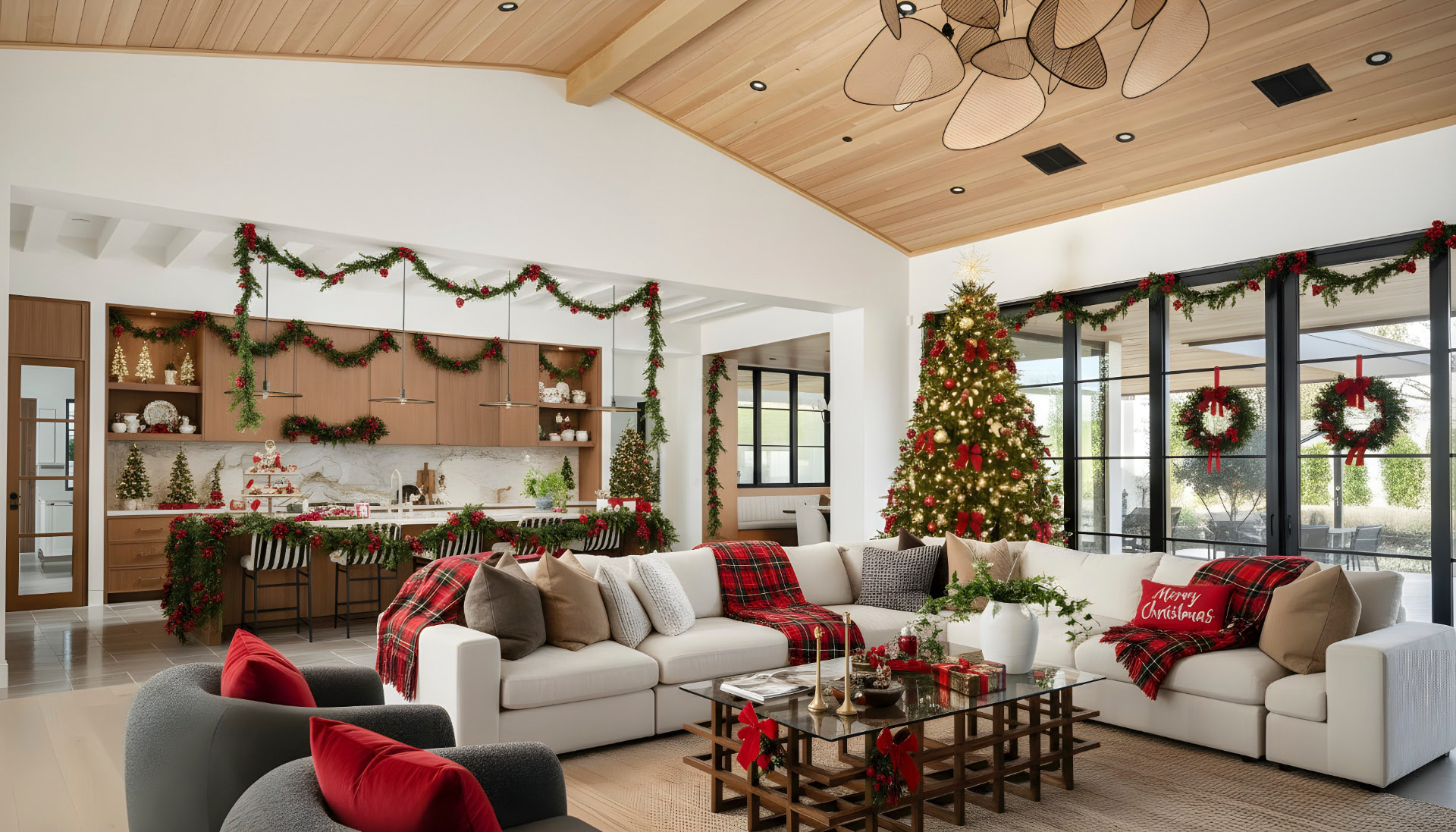 Holiday kitchen and great room