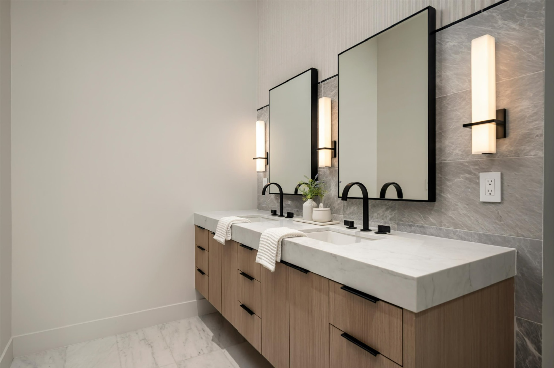 Primary bath double vanity