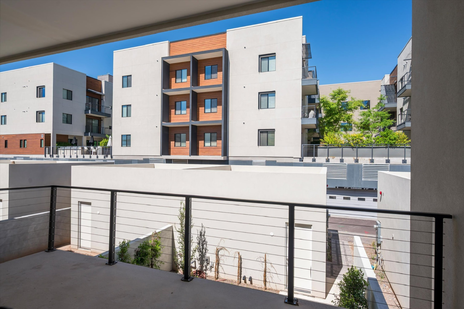 Balcony overlooking the community