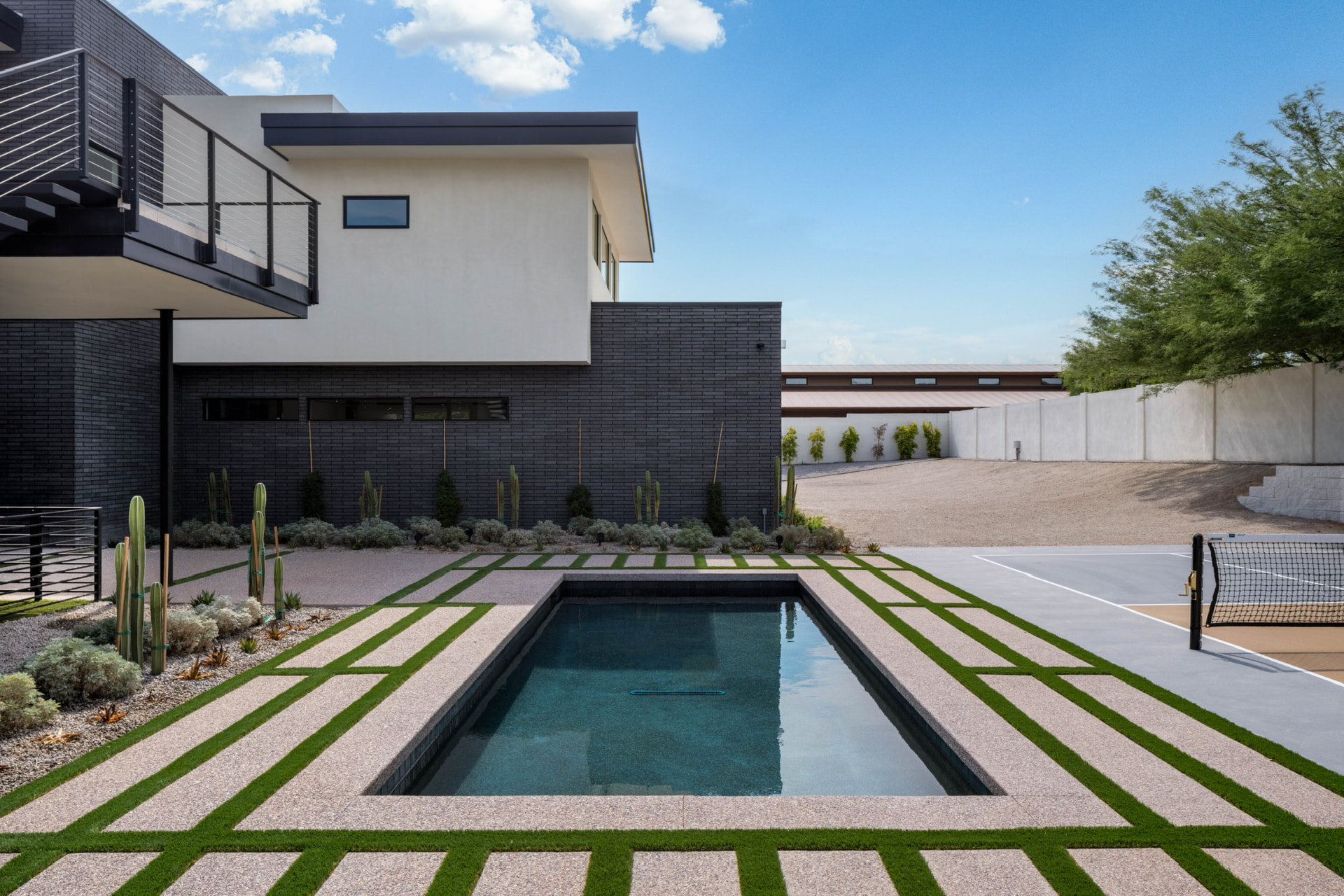 Courtyard pool facing the guest wing