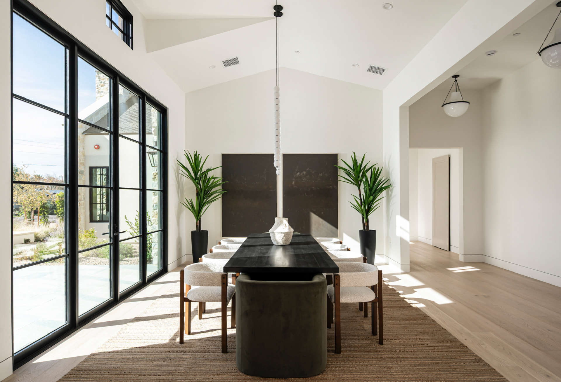 Dining room with garden views