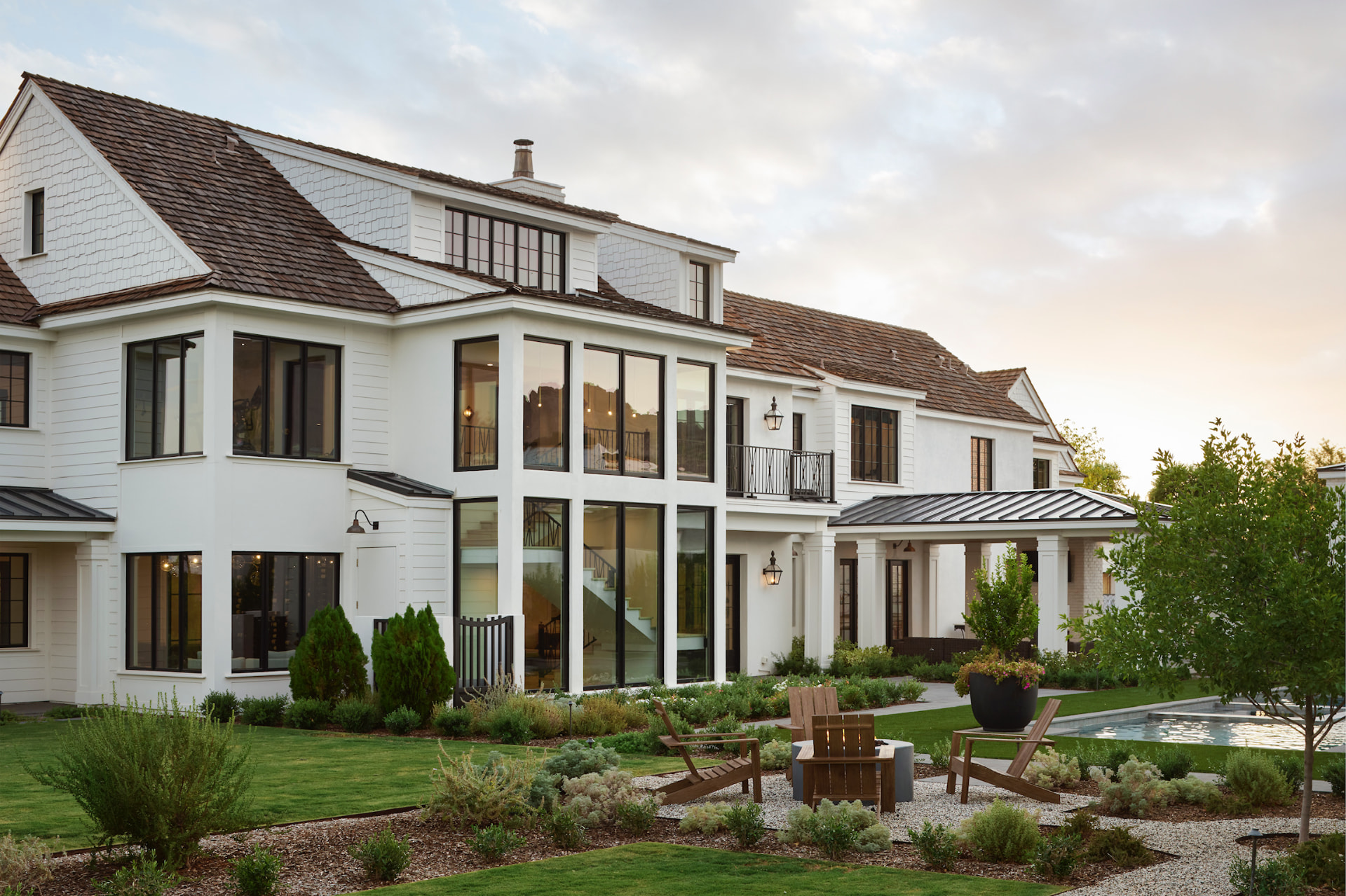 Rear exterior and garden terraces